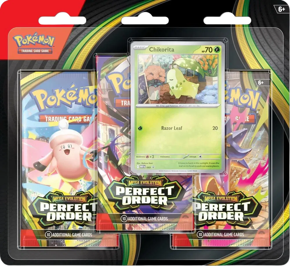 Pokemon TCG - Perfect Order 3 Pack Blister [Chikorita]